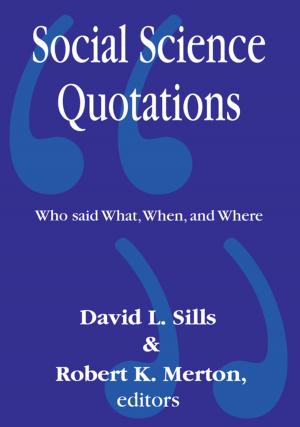 Cover of the book Social Science Quotations by Hilary Radner