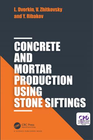 Cover of the book Concrete and Mortar Production using Stone Siftings by 