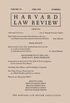 Cover of the book Harvard Law Review: Volume 131, Number 6 - April 2018 by C. Herman Pritchett