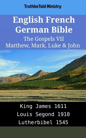 Cover of the book English French German Bible - The Gospels VII - Matthew, Mark, Luke & John by TruthBeTold Ministry, Joern Andre Halseth, Matthew George Easton, American Tract Society, William Wilberforce Rand, Edward Robinson, Roswell D. Hitchcock, Orville James Nave, William Smith, Reuben Archer Torrey, King James