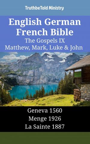 Book cover of English German French Bible - The Gospels IX - Matthew, Mark, Luke & John