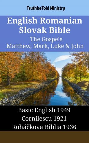bigCover of the book English Romanian Slovak Bible - The Gospels - Matthew, Mark, Luke & John by 