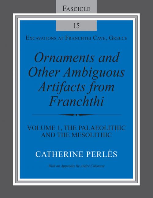 Cover of the book Ornaments and Other Ambiguous Artifacts from Franchthi by Catherine Perlès, Indiana University Press