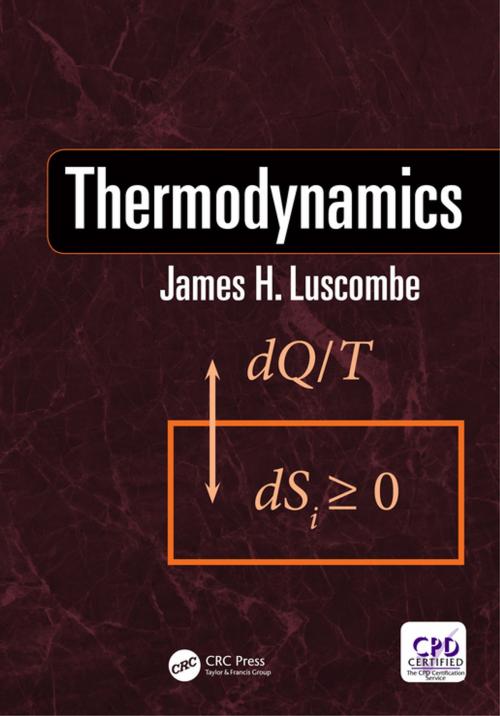 Cover of the book Thermodynamics by James Luscombe, CRC Press