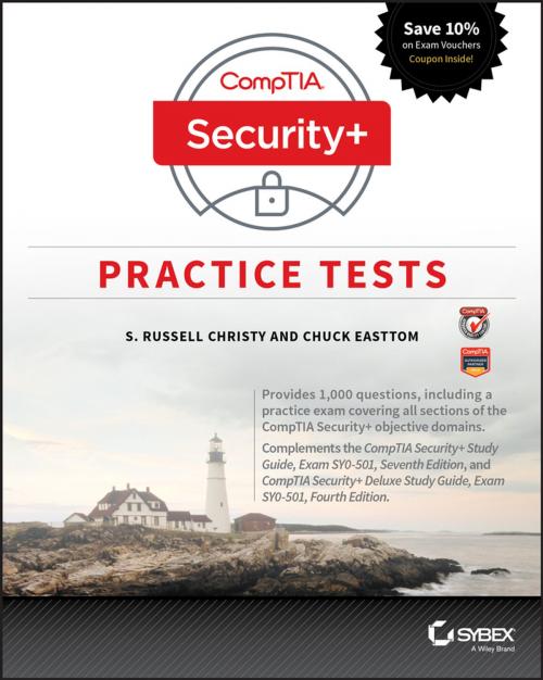 Cover of the book CompTIA Security+ Practice Tests by S. Russell Christy, Chuck Easttom, Wiley