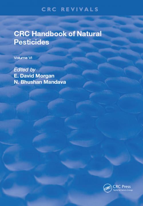 Cover of the book Handbook of Natural Pesticides by E. David Morgan, CRC Press