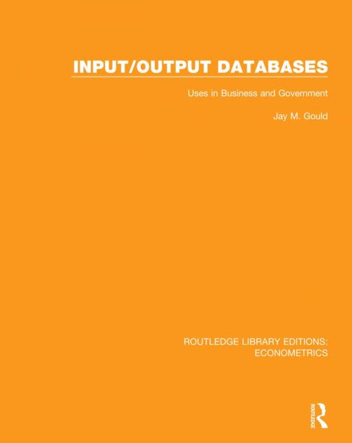 Cover of the book Input/Output Databases by Jay M. Gould, Taylor and Francis