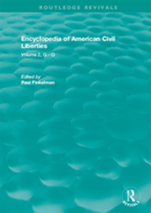 Cover of the book Routledge Revivals: Encyclopedia of American Civil Liberties (2006) by , Taylor and Francis