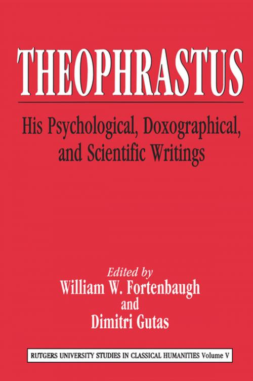 Cover of the book Theophrastus by William Fortenbaugh, Taylor and Francis