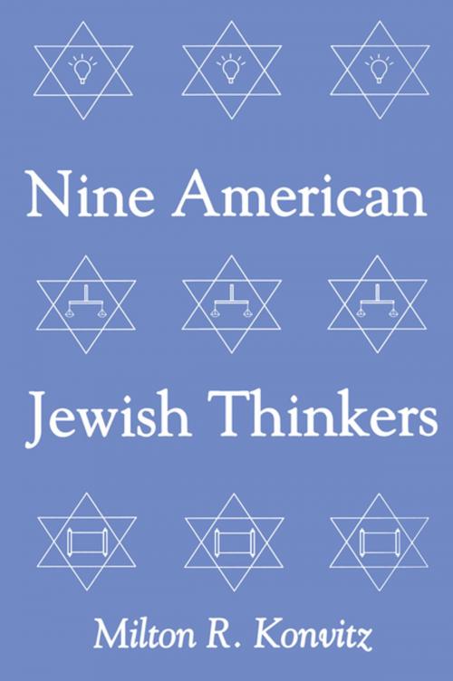 Cover of the book Nine American Jewish Thinkers by Milton Konvitz, Taylor and Francis