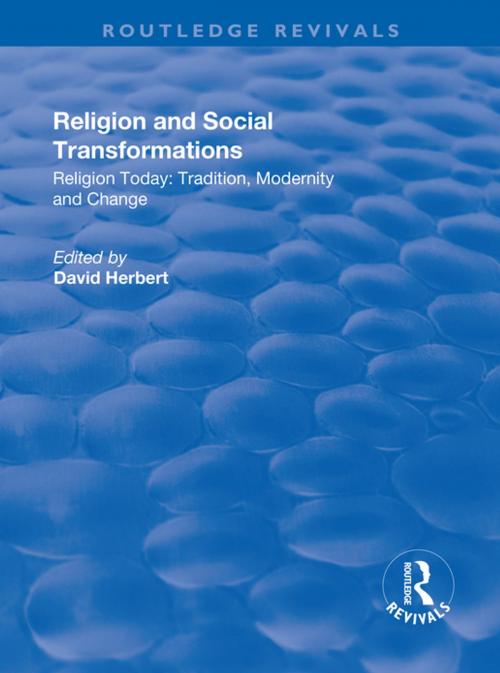 Cover of the book Religion and Social Transformations by , Taylor and Francis