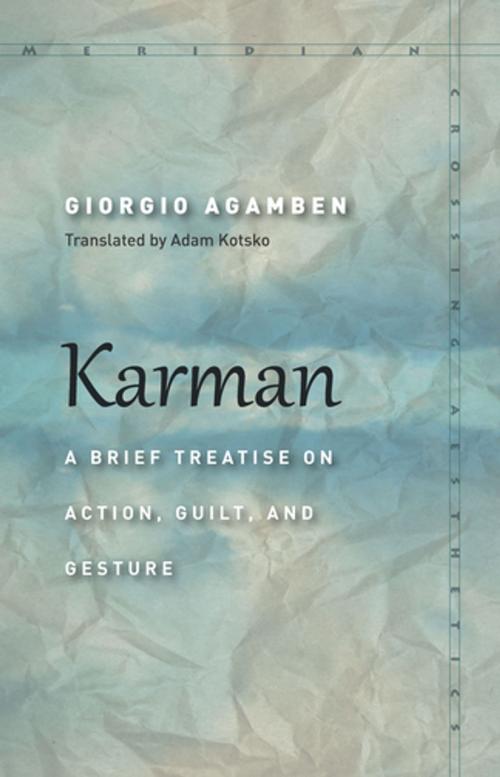 Cover of the book Karman by Giorgio Agamben, Stanford University Press