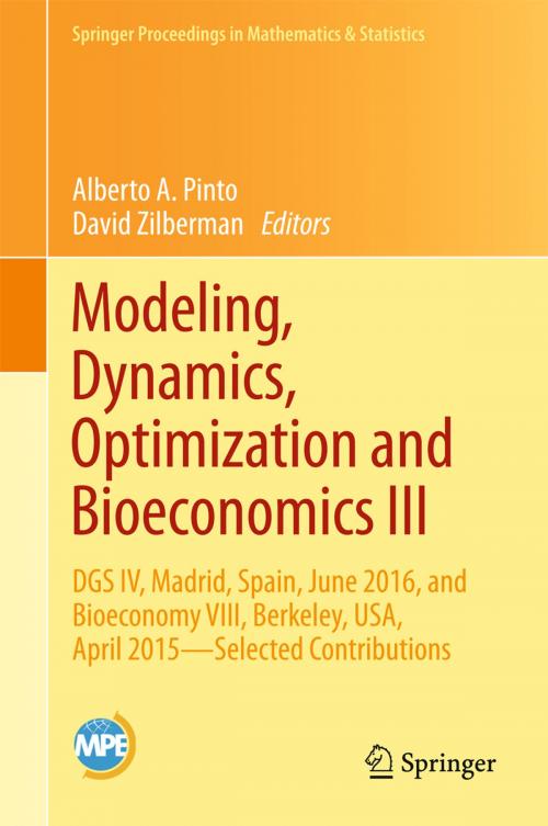 Cover of the book Modeling, Dynamics, Optimization and Bioeconomics III by , Springer International Publishing