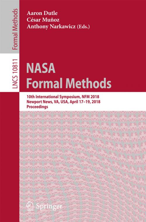 Cover of the book NASA Formal Methods by , Springer International Publishing