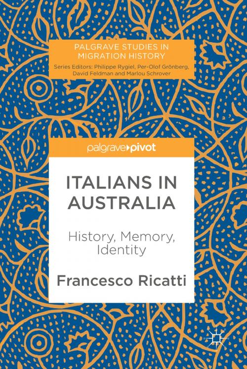Cover of the book Italians in Australia by Francesco Ricatti, Springer International Publishing