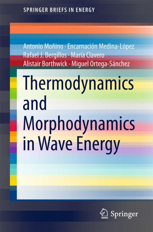 Cover of the book Thermodynamics and Morphodynamics in Wave Energy by Antonio Moñino, Encarnación Medina-López, Rafael J. Bergillos, María Clavero, Alistair Borthwick, Miguel Ortega-Sánchez, Springer International Publishing