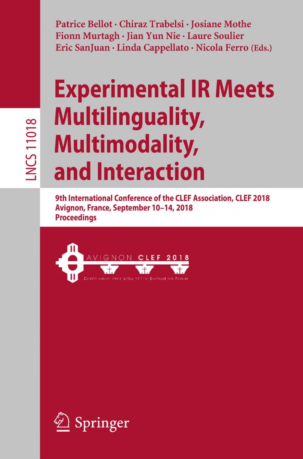 Big bigCover of Experimental IR Meets Multilinguality, Multimodality, and Interaction