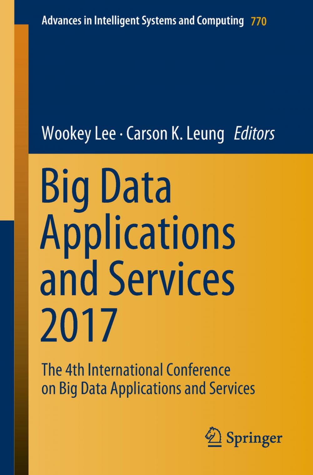 Big bigCover of Big Data Applications and Services 2017