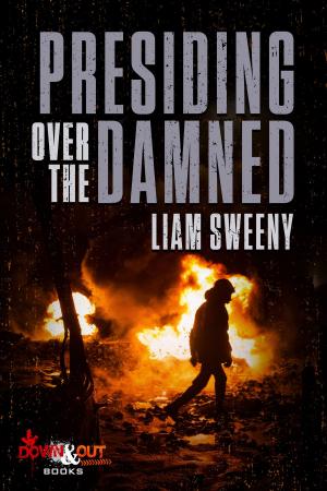 Cover of the book Presiding Over the Damned by Rick Ollerman, Reed Farrel Coleman, Eric Beetner, Michael A. Black, Jen Conley, Terrence McCauley, J. Kingston Pierce, Thomas Pluck