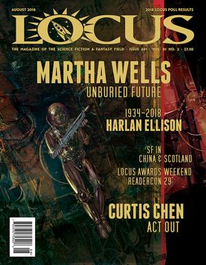 Book cover of Locus Magazine, Issue #691, August 2018
