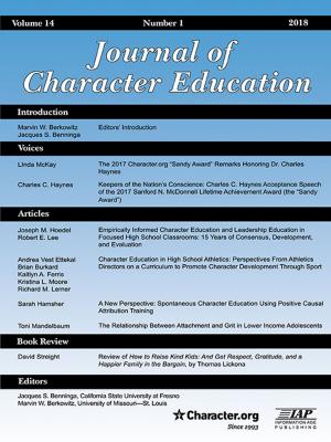 bigCover of the book Journal of Character Education - Issue by 