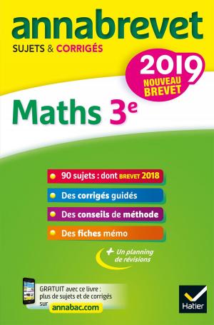 Cover of the book Annales du brevet Annabrevet 2019 Maths 3e by Véronique Decaix, Gweltaz Guyomarc'h, Sarah Margairaz, François Thomas, Stéphanie Roza
