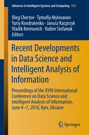 Cover of the book Recent Developments in Data Science and Intelligent Analysis of Information by Antonio F. Gualtierotti
