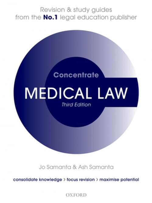 Cover of the book Medical Law Concentrate by Jo Samanta, Ash Samanta, OUP Oxford