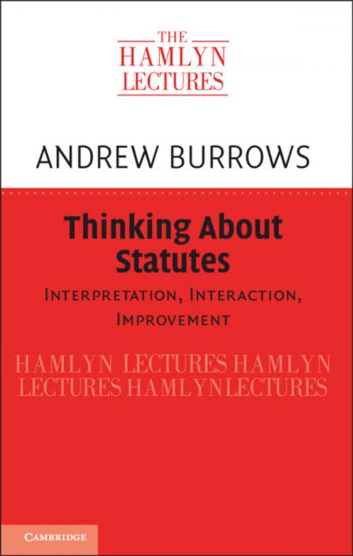 Cover of the book Thinking about Statutes by Andrew Burrows, Cambridge University Press