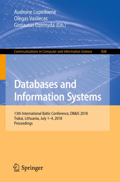 Cover of the book Databases and Information Systems by , Springer International Publishing