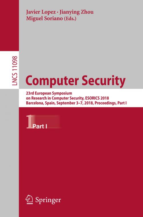 Cover of the book Computer Security by , Springer International Publishing