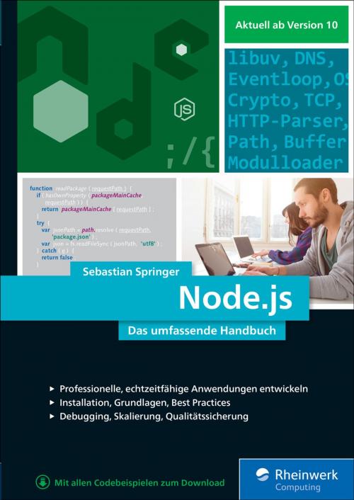 Cover of the book Node.js by Sebastian Springer, Rheinwerk Computing