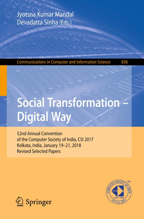 Cover of the book Social Transformation – Digital Way by , Springer Singapore