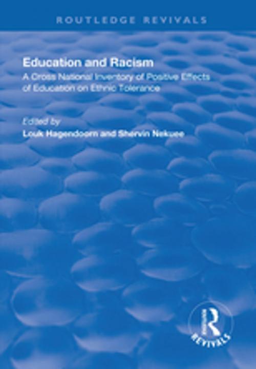 Cover of the book Education and Racism by Louk Hagendoorn, Shervin Nekuee, Taylor and Francis