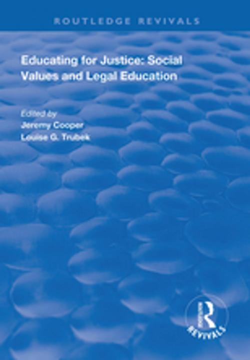 Cover of the book Educating for Justice by , Taylor and Francis