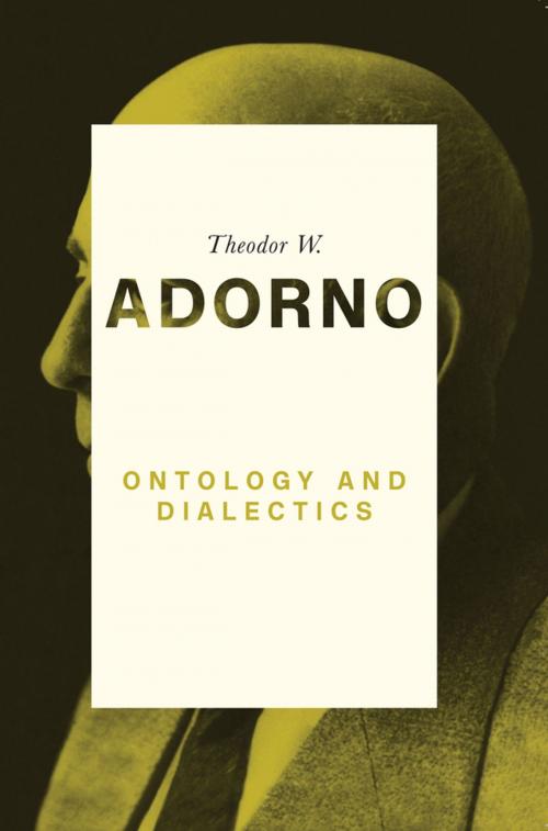 Cover of the book Ontology and Dialectics by Theodor W. Adorno, Wiley