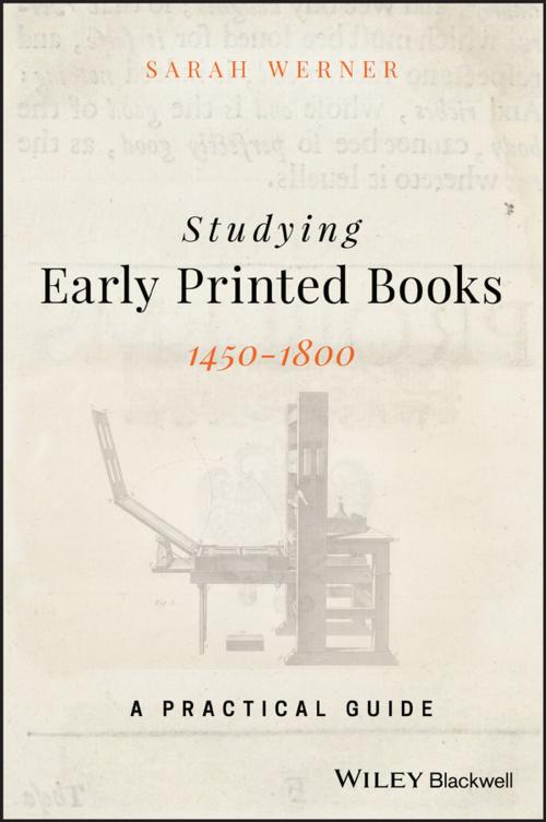 Cover of the book Studying Early Printed Books, 1450-1800 by Sarah Werner, Wiley