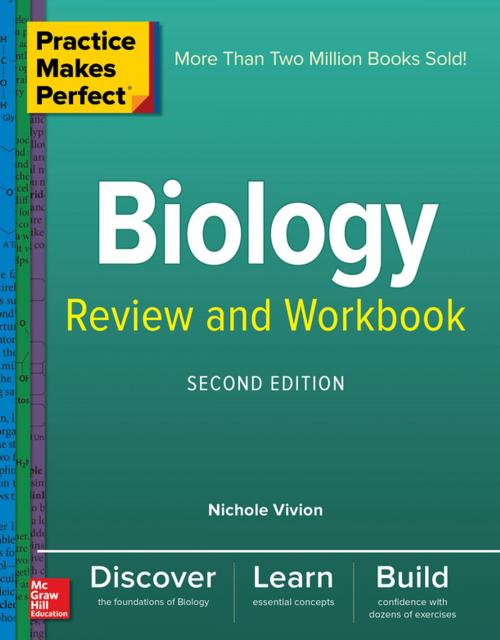 Cover of the book Practice Makes Perfect Biology Review and Workbook, Second Edition by Nichole Vivion, McGraw-Hill Education