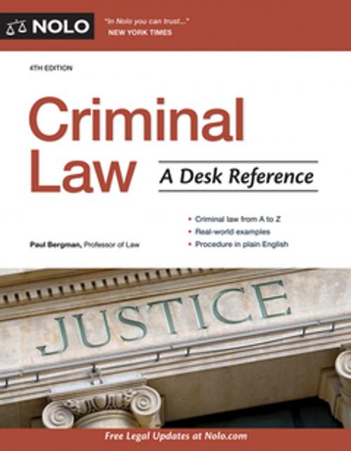Cover of the book Criminal Law by Paul Bergman, J.D., NOLO
