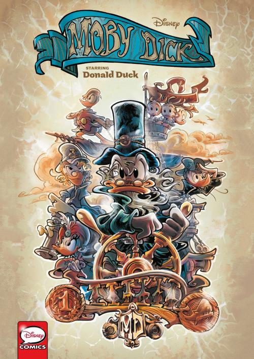 Cover of the book Disney Moby Dick, Starring Donald Duck (Graphic Novel) by Francesco Artibani, Dark Horse Comics