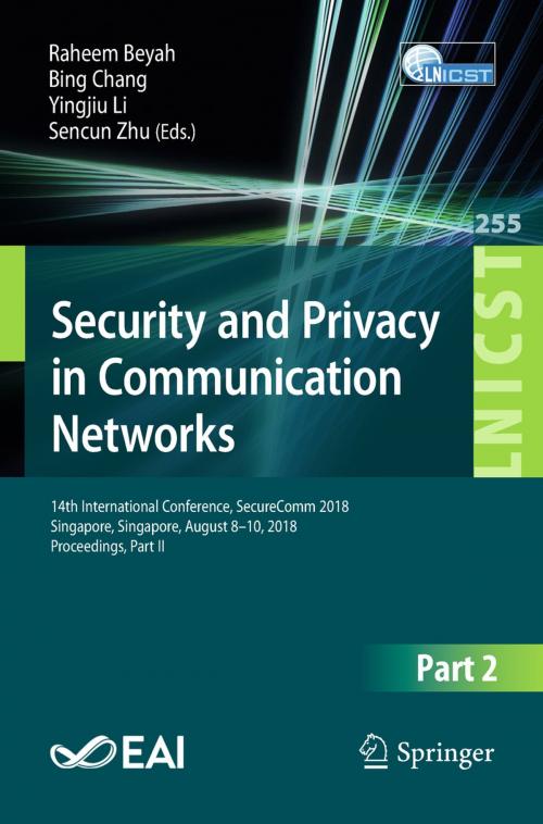 Cover of the book Security and Privacy in Communication Networks by , Springer International Publishing