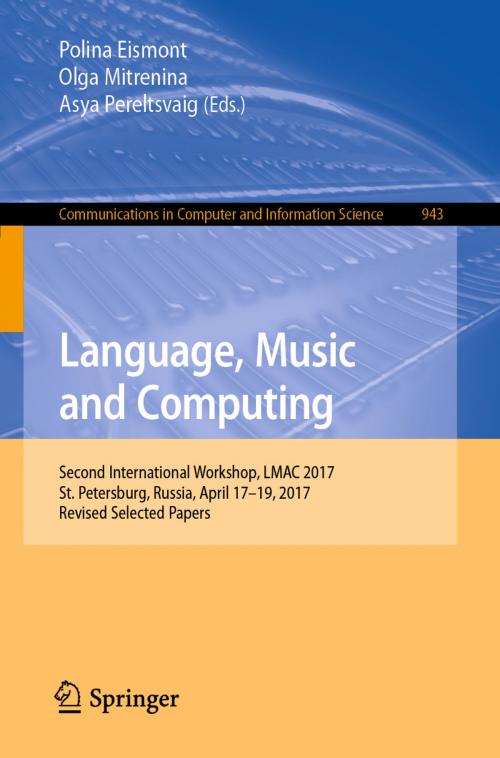Cover of the book Language, Music and Computing by , Springer International Publishing
