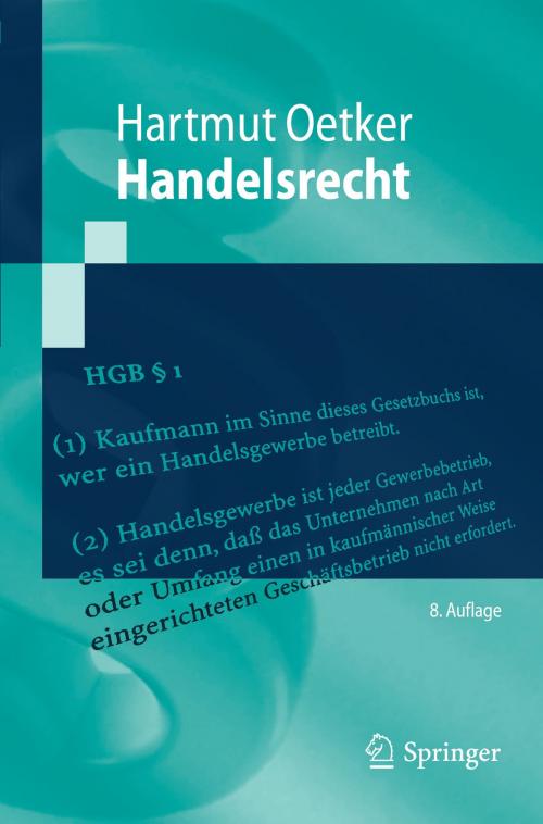 Cover of the book Handelsrecht by Hartmut Oetker, Springer Berlin Heidelberg
