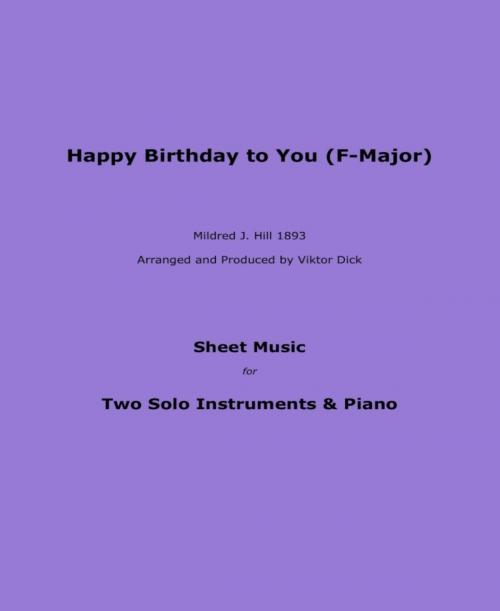 Cover of the book Happy Birthday to You (F-Major) by Viktor Dick, BookRix