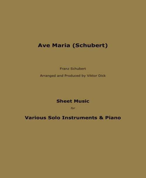 Cover of the book Ave Maria (Schubert) by Viktor Dick, BookRix