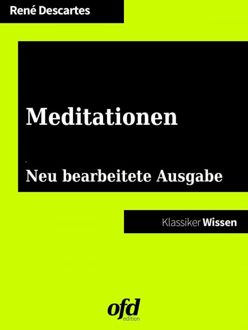 Cover of the book Meditationen by René Descartes, Books on Demand