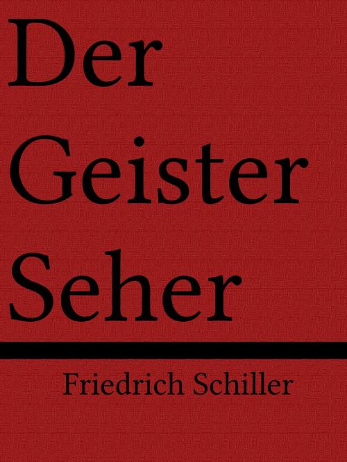 Cover of the book Der Geisterseher by Friedrich Schiller, Books on Demand