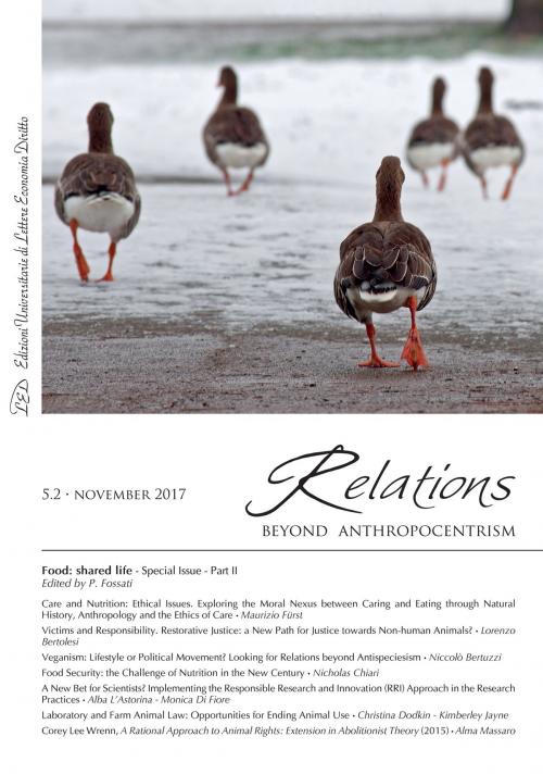 Cover of the book Relations. Beyond Anthropocentrism. Vol. 5, No. 2 (2017). Food: shared life: Part II by AA.VV., LED Edizioni Universitarie