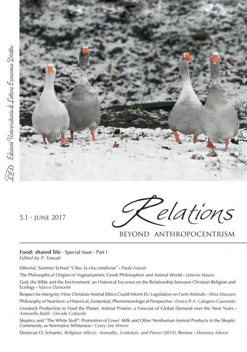 Cover of the book Relations. Beyond Anthropocentrism. Vol. 5, No. 1 (2017). Food: shared life: Part I by AA.VV., LED Edizioni Universitarie
