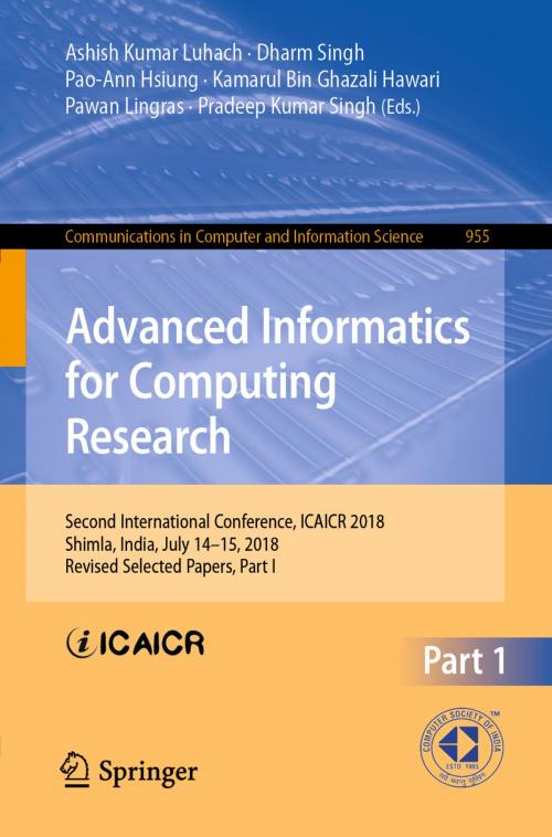 Cover of the book Advanced Informatics for Computing Research by , Springer Singapore